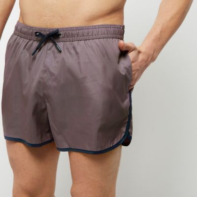 Dark purple short swim shorts